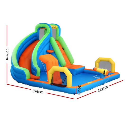 AirMyFun Kids Inflatable Pool Water Slide Cannon Splash Park Castle Outdoor Toys 427X374CM - OutdoorKids.au