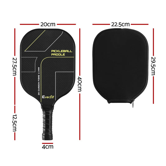 Everfit 2PCS Pickleball Paddles Set Outdoor Pickle Balls Rackets with Cover Bag Training - OutdoorKids.au