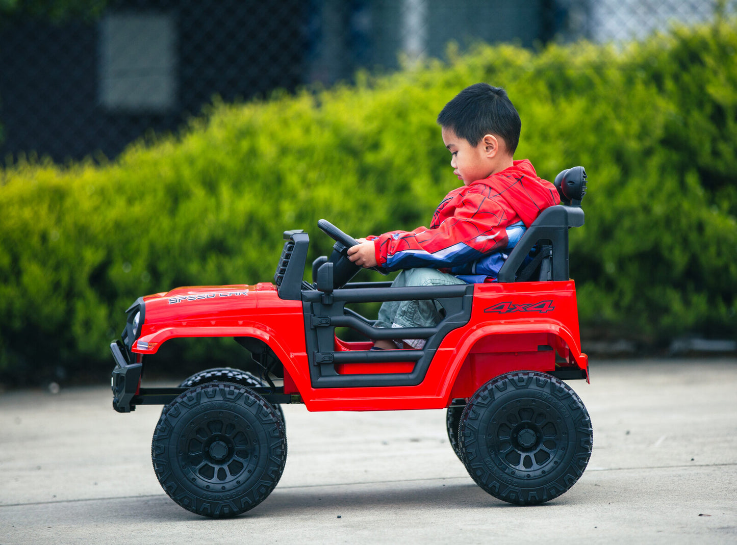Jeep Inspired 12V Electric Ride-on Car with Remote Control – Red
