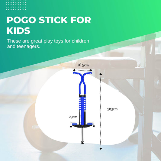 Blue Pogo Stick Kids - Childrens Jumping Jackhammer Exercise Hopper Toy - OutdoorKids.au