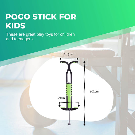 Green Pogo Stick Kids - Childrens Jumping Jackhammer Exercise Hopper Toy - OutdoorKids.au