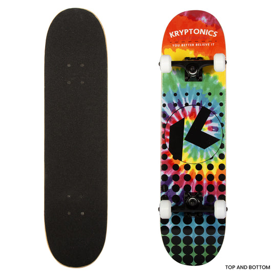 Kryptonics 31-inch Star Series Complete Skateboard Rainbow Dot - OutdoorKids.au