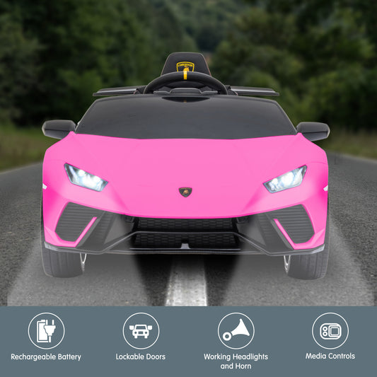Lamborghini Performante Kids Electric Ride-on Car – Pink