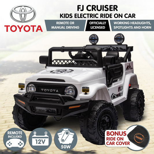 Toyota FJ Cruiser Kids Electric Ride-on Car – White