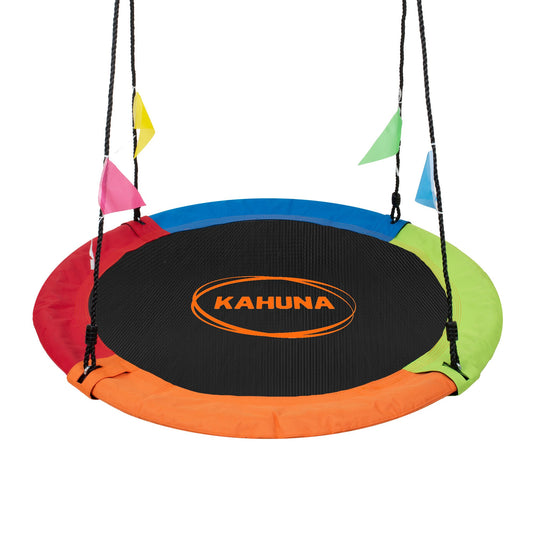 Kahuna Kids 1.2m Tree Saucer Swing Set Round 400kg With Straps Capacity Outdoor - OutdoorKids.au