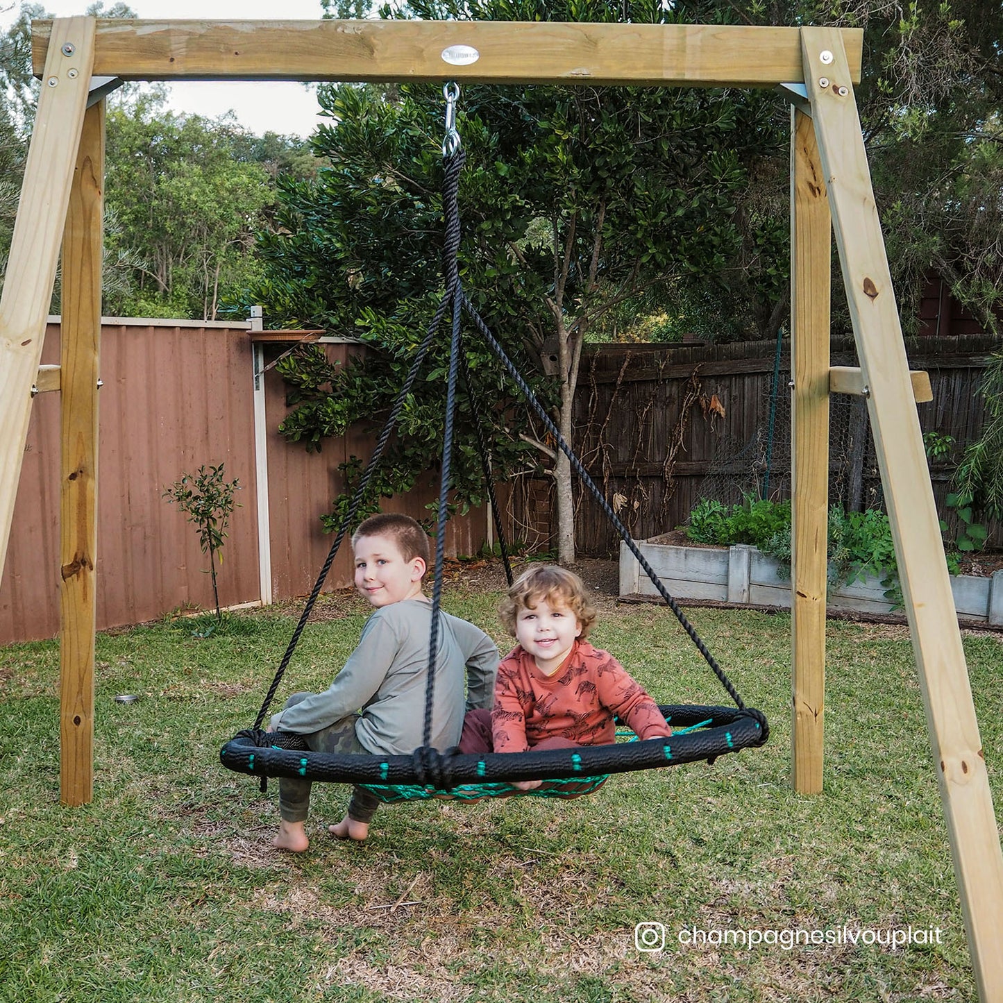 Lifespan Kids Oakley Swing Set with 1m Spidey Web Swing - OutdoorKids.au