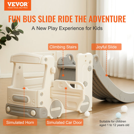 Toddler Slide Bus Playhouse - OutdoorKids.au