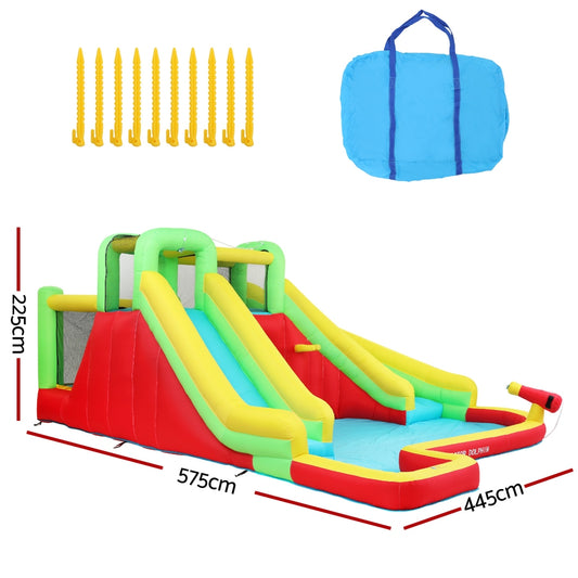 Doctor Dolphin Kids Inflatable Pool Water Slide Park Jumping Castle 575X445CM - OutdoorKids.au