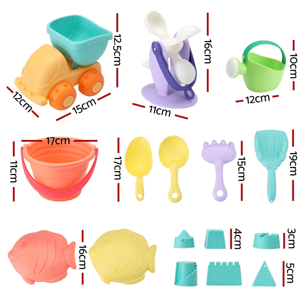 Keezi Kids Water Table Tool Kit Sand Truck Windmill Bucket Shovel Sandpit Toys - OutdoorKids.au