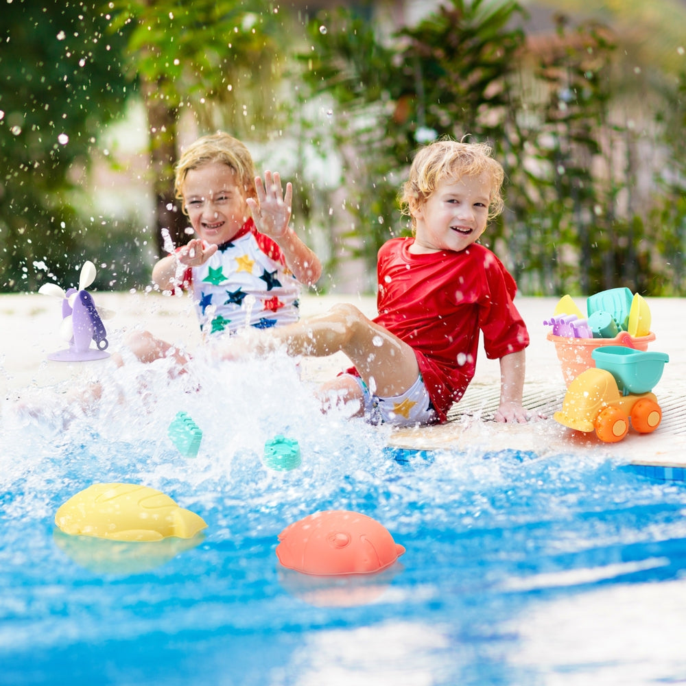 Keezi Kids Water Table Tool Kit Sand Truck Windmill Bucket Shovel Sandpit Toys - OutdoorKids.au