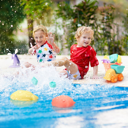 Keezi Kids Water Table Tool Kit Sand Truck Windmill Bucket Shovel Sandpit Toys - OutdoorKids.au