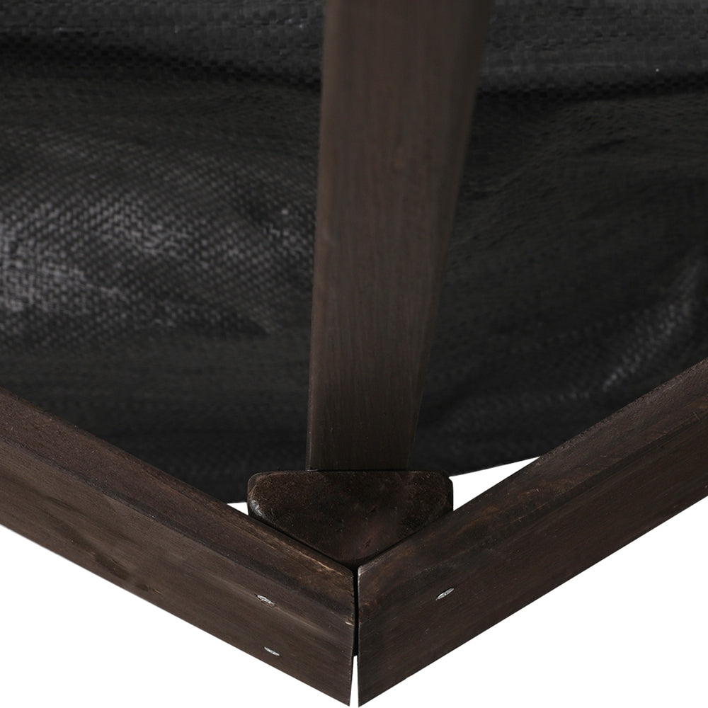 Keezi Kids Sandpit Wooden Hexagon Sand Pit with Canopy Outdoor Beach Toys 182cm - OutdoorKids.au