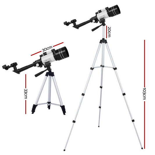 Portable 150X HD Astronomy Telescope with Tripod Optical Outdoor for Kids Adults - OutdoorKids.au