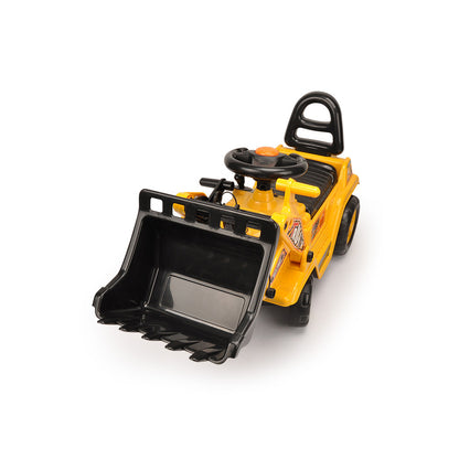 Kids Ride-on Digger Excavator with Working Scoop &amp; Storage – Yellow