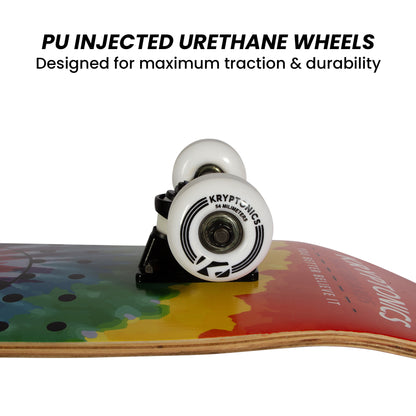 Kryptonics 31-inch Star Series Complete Skateboard Rainbow Dot - OutdoorKids.au