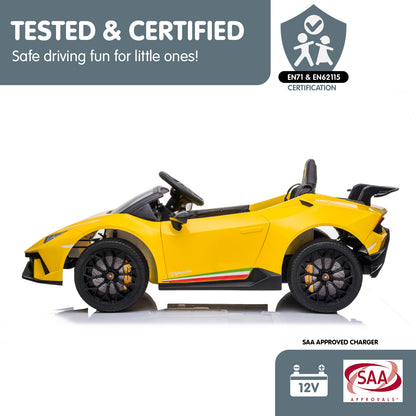 Lamborghini Performante Kids Electric Ride-on Car – Yellow