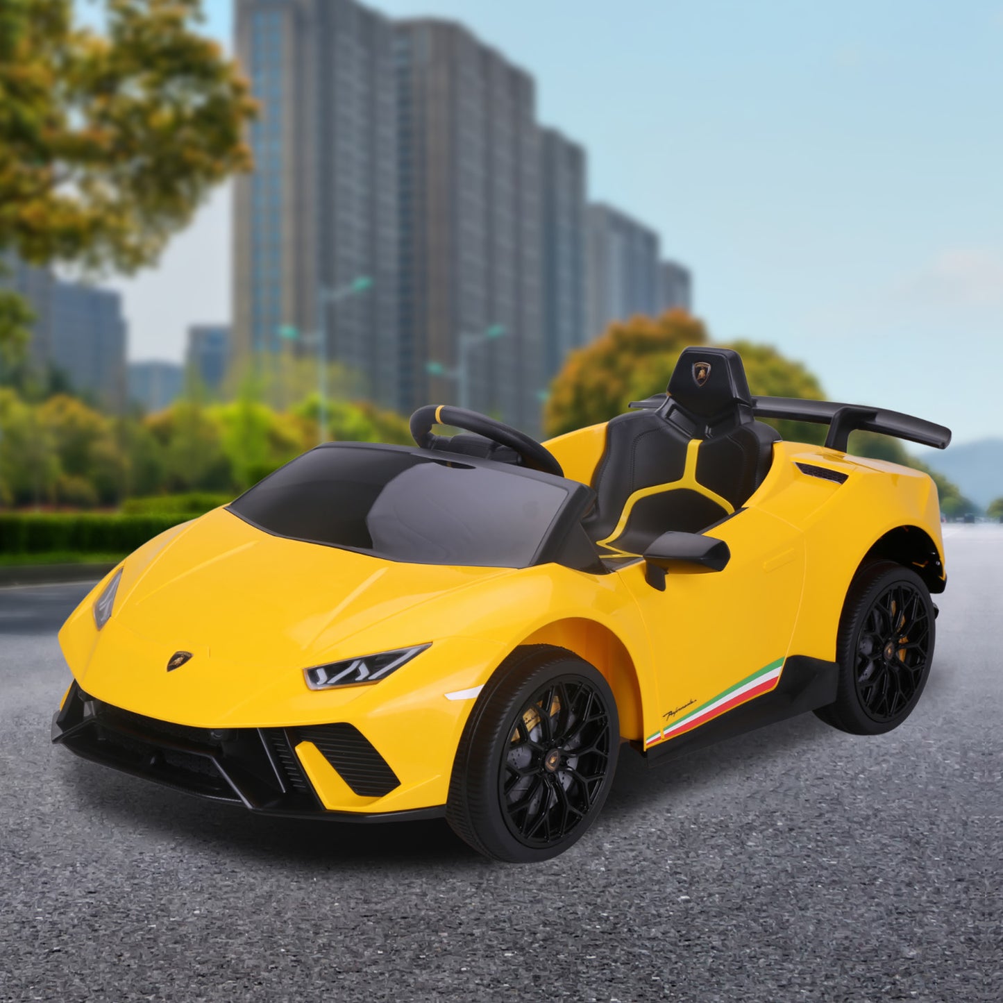 Lamborghini Performante Kids Electric Ride-on Car – Yellow