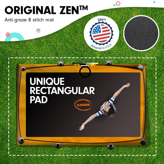 Kahuna 8ft X 11ft Outdoor Rectangular Orange Trampoline With Safety Enclosure And Basketball Hoop Set. - OutdoorKids.au