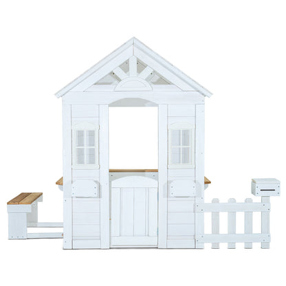 Lifespan Kids Teddy Cubby House in White with Floor - OutdoorKids.au