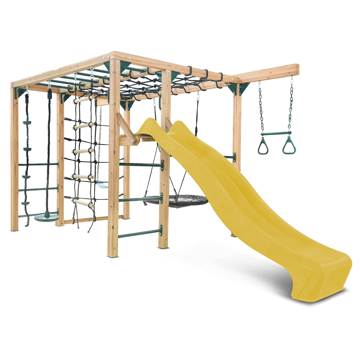 Lifespan Kids Orangutan Climbing Cube Jungle Gym Play Centre + Yellow Slide - OutdoorKids.au