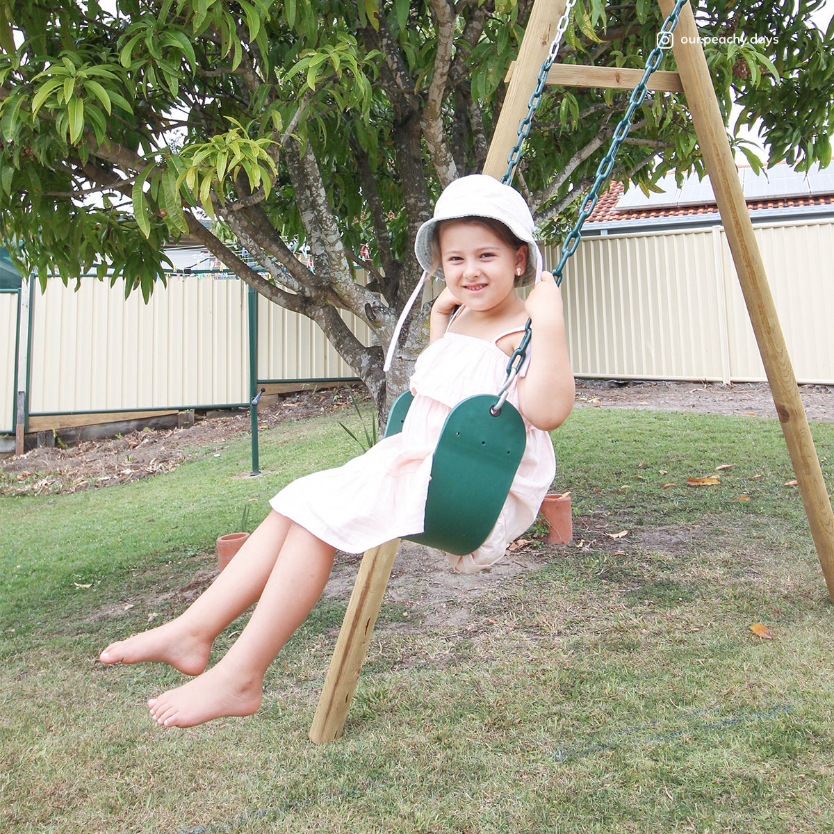 Lifespan Kids Amber 3 Double Belt Swing Set - OutdoorKids.au