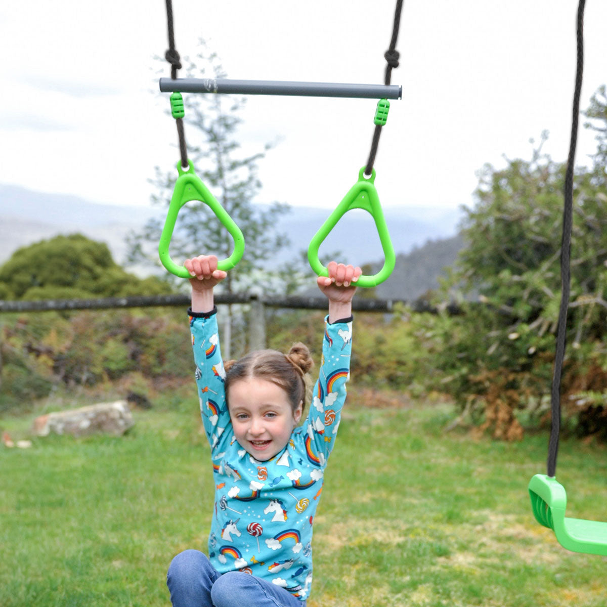 Lifespan Kids Lynx 4 Station Swing Set with Slippery Slide - OutdoorKids.au