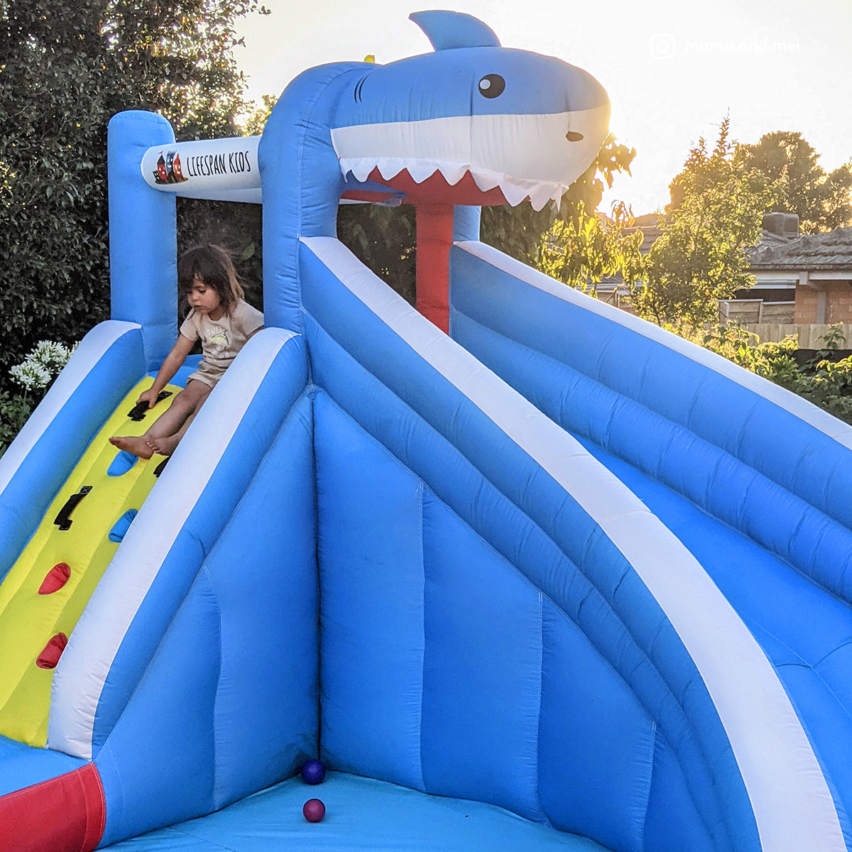 Lifespan Kids Sharky Slide & Splash Inflatable - OutdoorKids.au