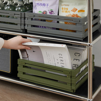 Grey Foldable Industrial Storage Crates - Portable Outdoor Collapsible Storage Box for Home and Travel - OutdoorKids.au